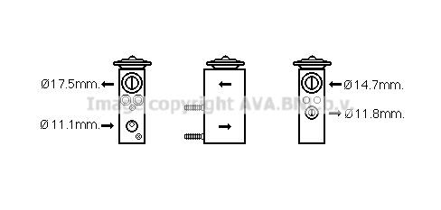 AVA QUALITY COOLING Izplešanās vārsts, Gaisa kond. sistēma FD1462